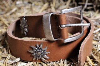 Ledergurt Edelweiss